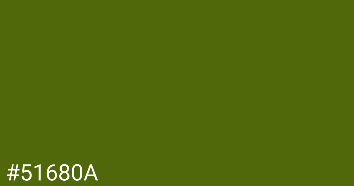 Hex color #51680a graphic