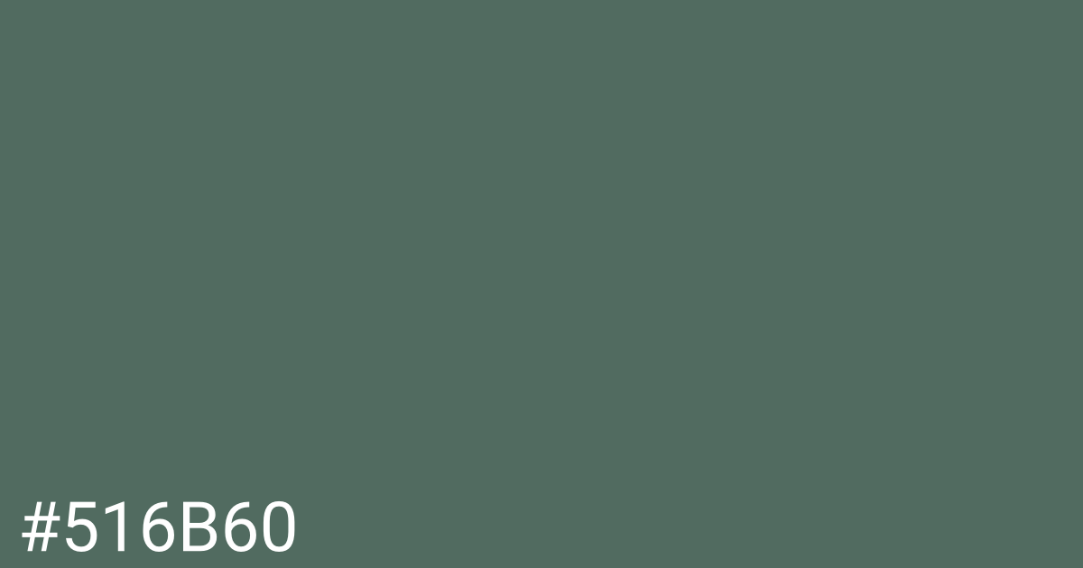 Hex color #516b60 graphic