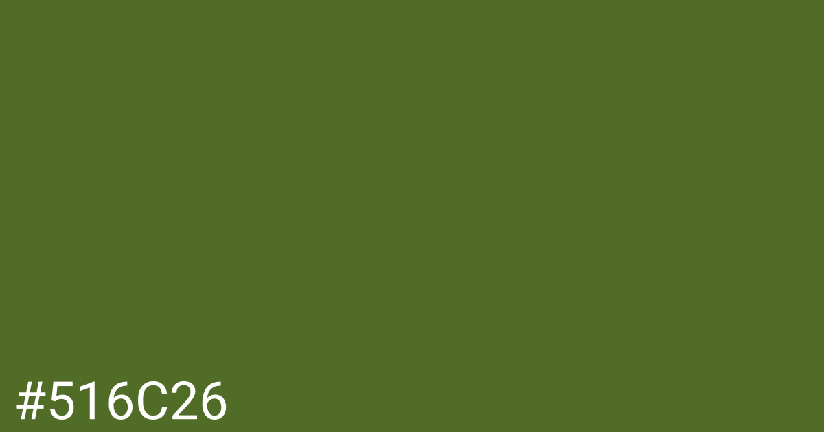 Hex color #516c26 graphic