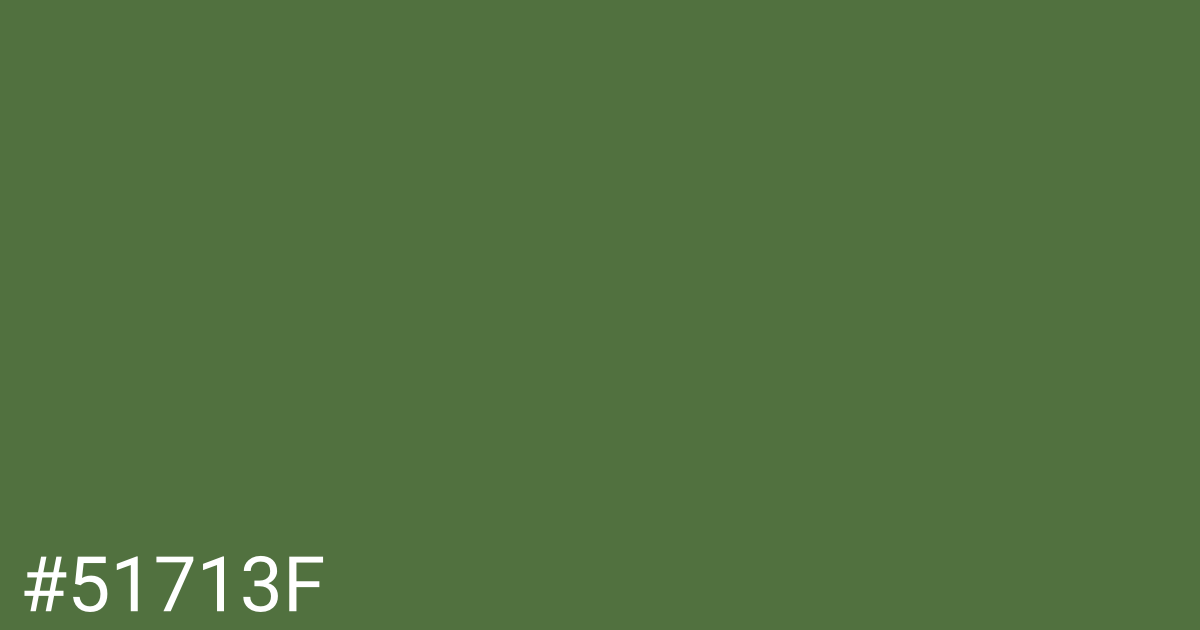 Hex color #51713f graphic