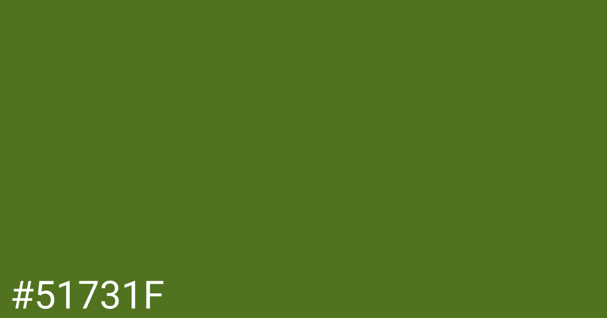 Hex color #51731f graphic