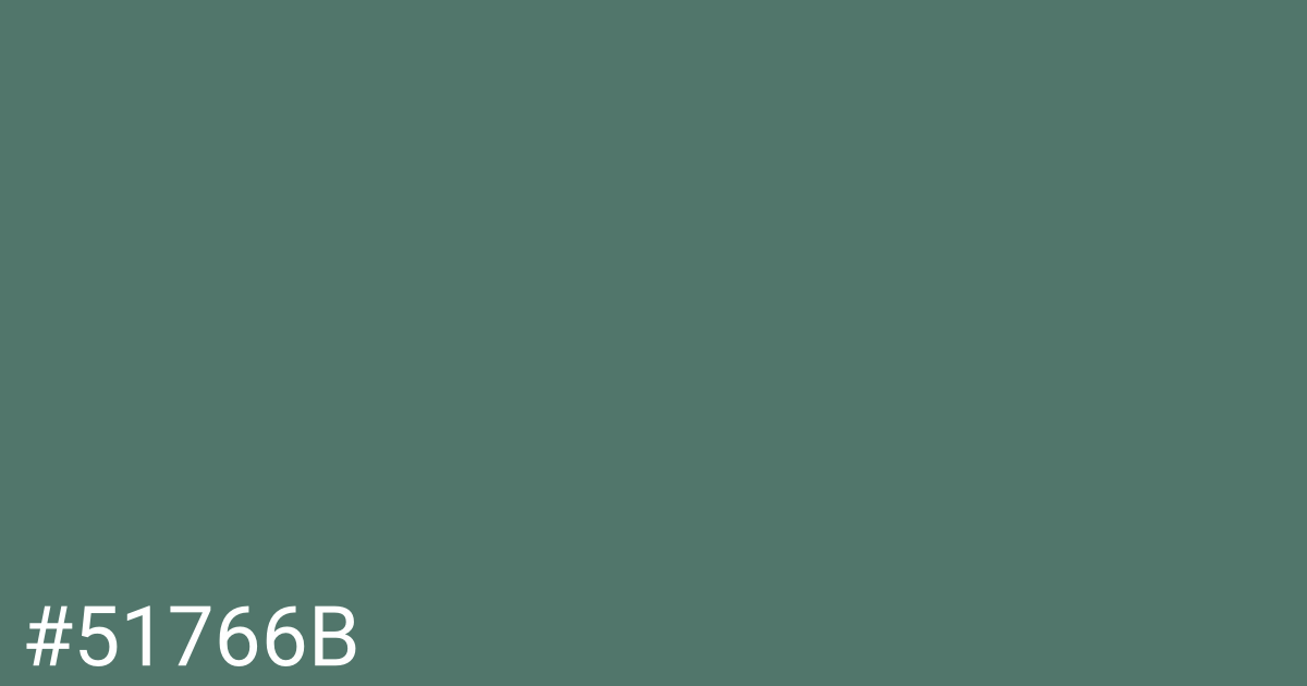 Hex color #51766b graphic