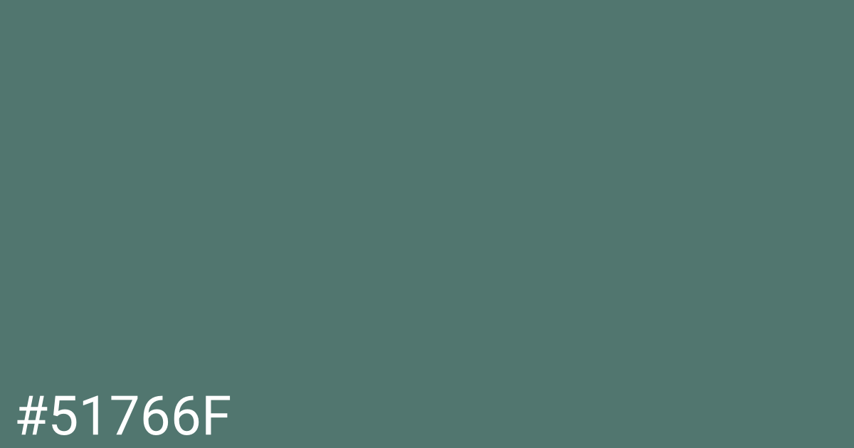 Hex color #51766f graphic