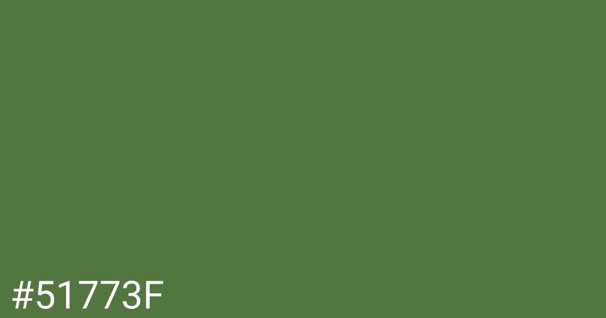Hex color #51773f graphic