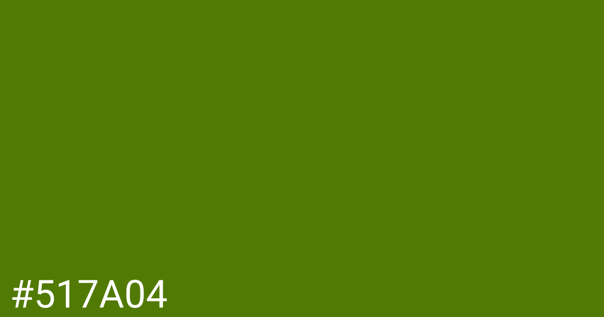 Hex color #517a04 graphic