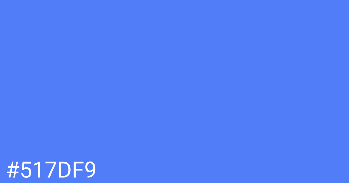 Hex color #517df9 graphic