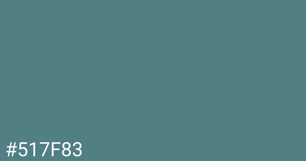 Hex color #517f83 graphic