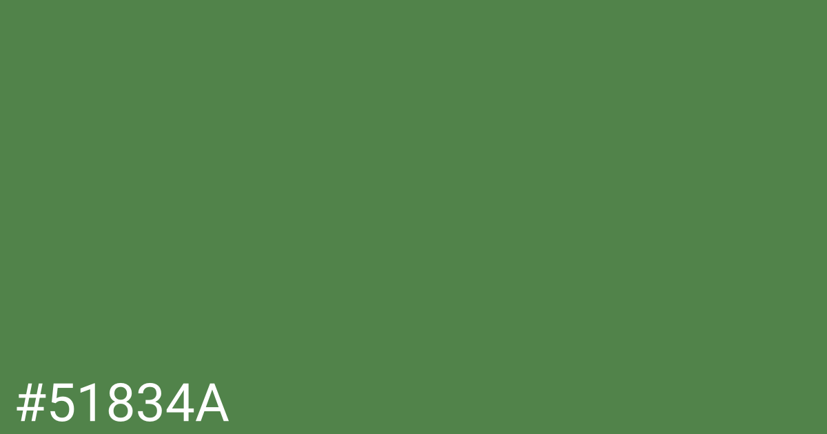 Hex color #51834a graphic