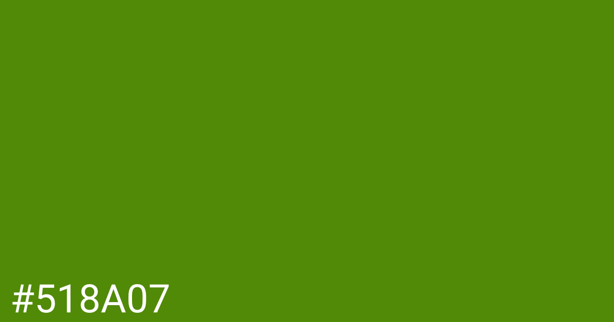 Hex color #518a07 graphic