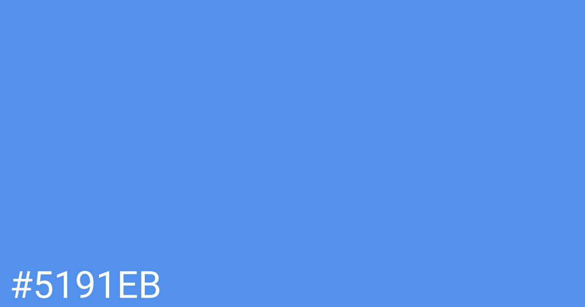 Hex color #5191eb graphic