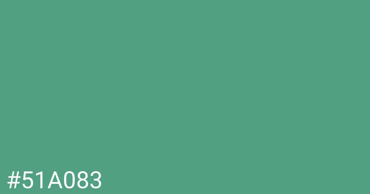 Hex color #51a083 graphic