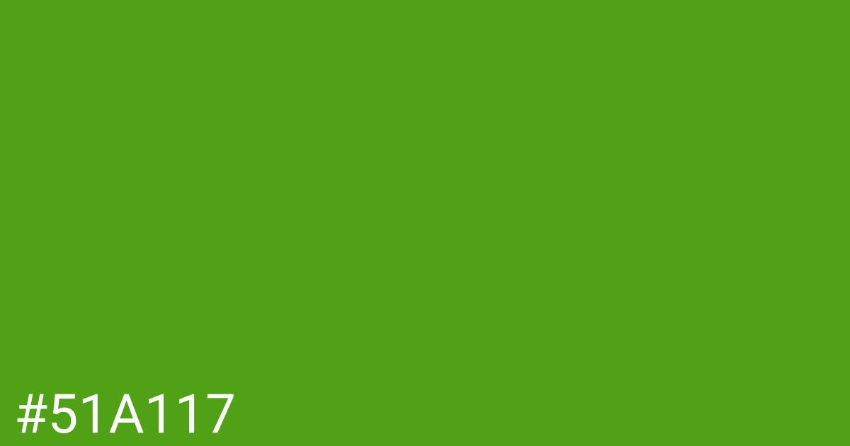 Hex color #51a117 graphic