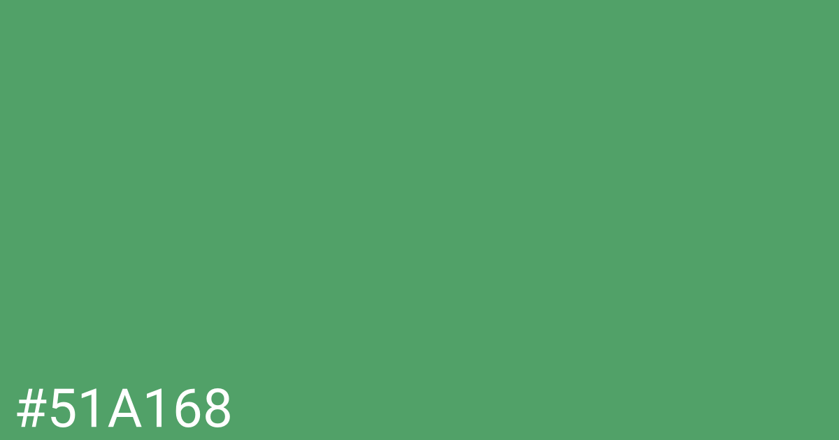 Hex color #51a168 graphic