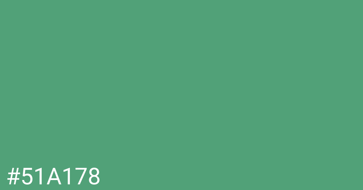 Hex color #51a178 graphic