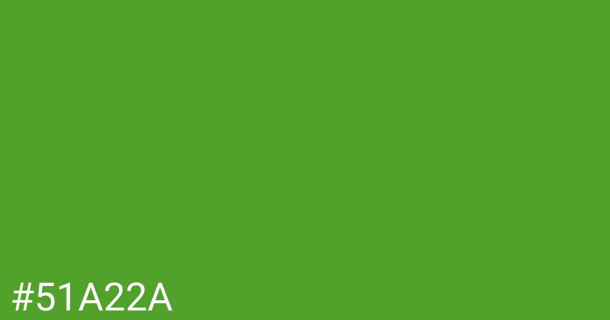 Hex color #51a22a graphic