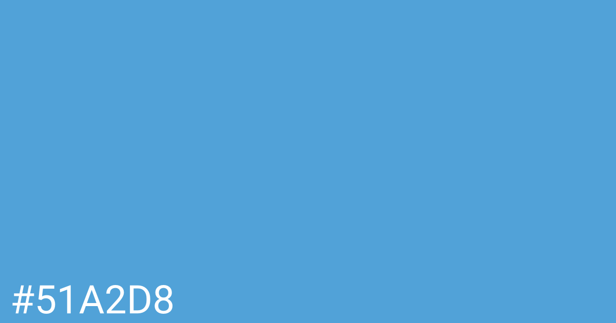 Hex color #51a2d8 graphic