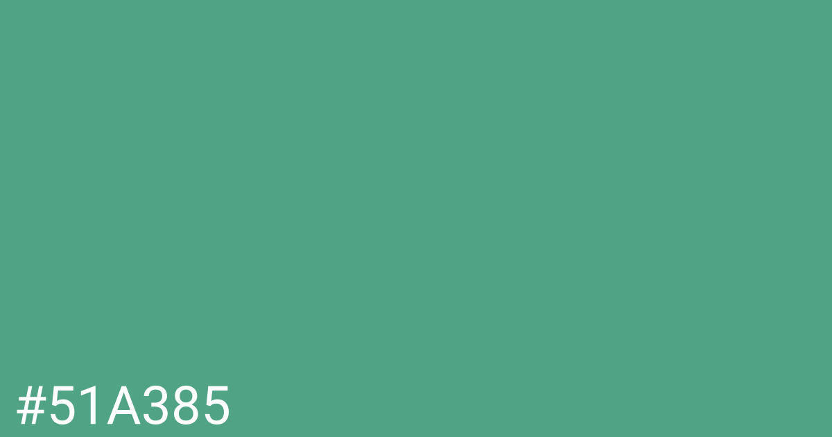 Hex color #51a385 graphic