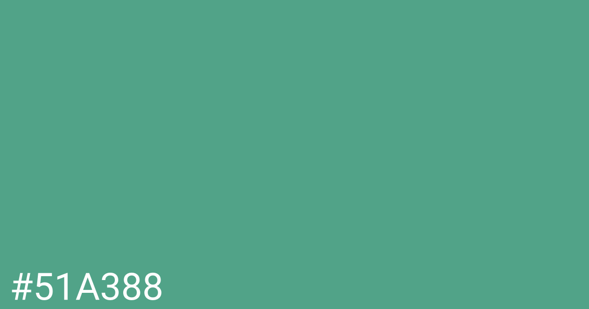 Hex color #51a388 graphic