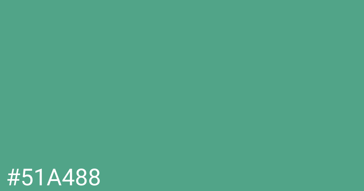 Hex color #51a488 graphic