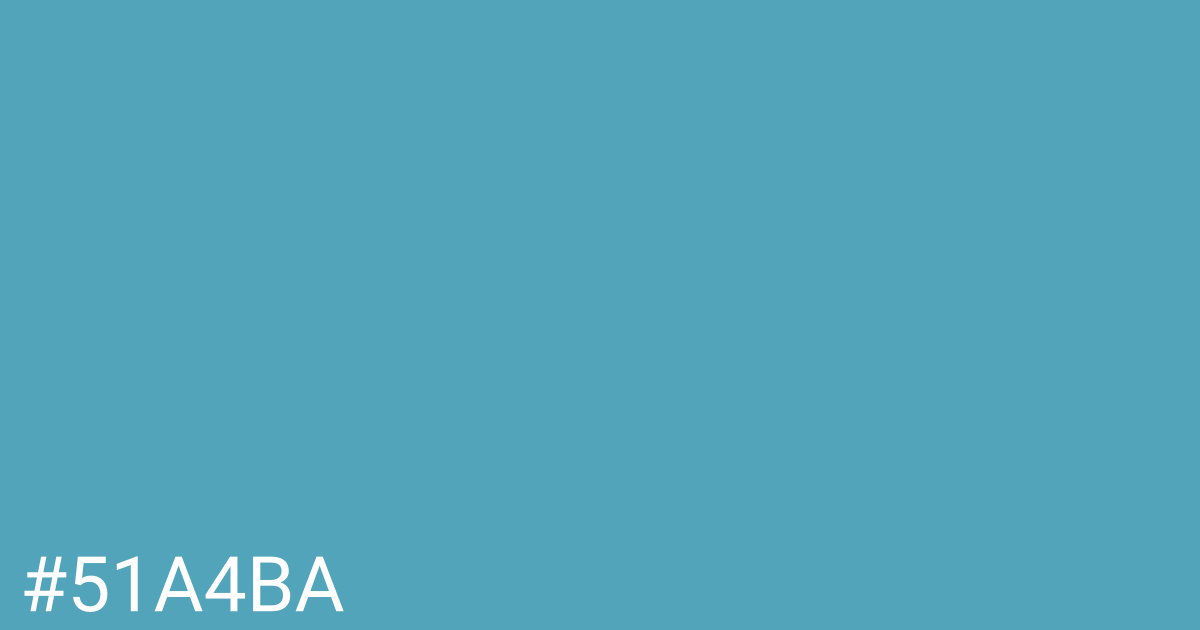 Hex color #51a4ba graphic