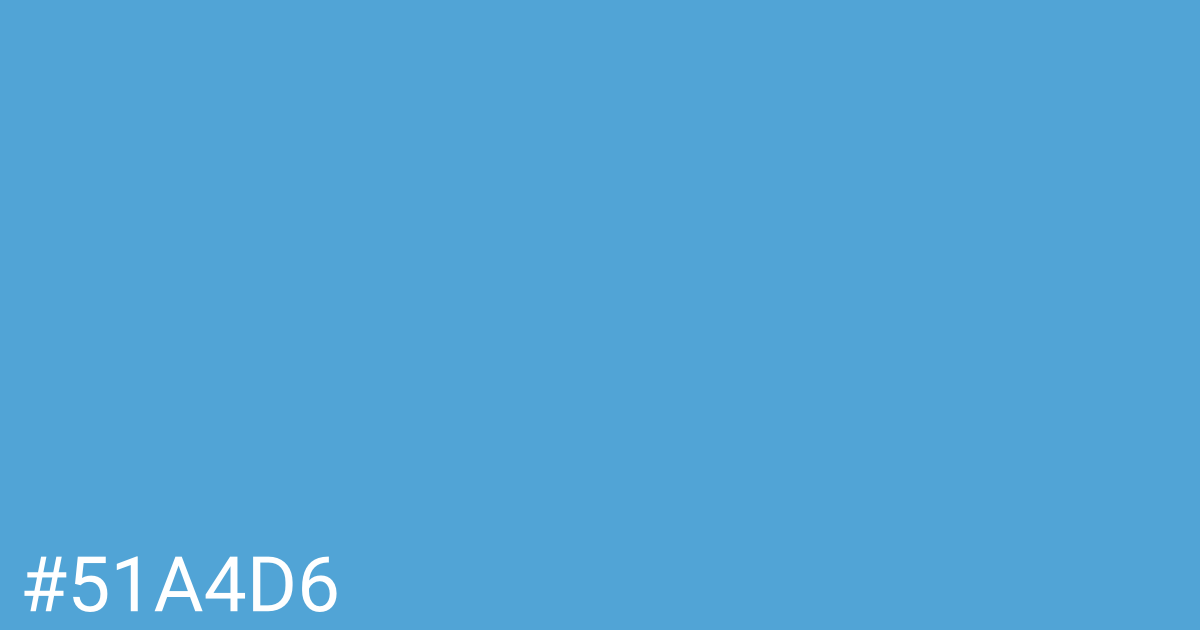 Hex color #51a4d6 graphic