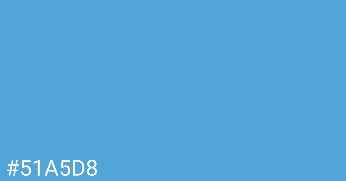 Hex color #51a5d8 graphic