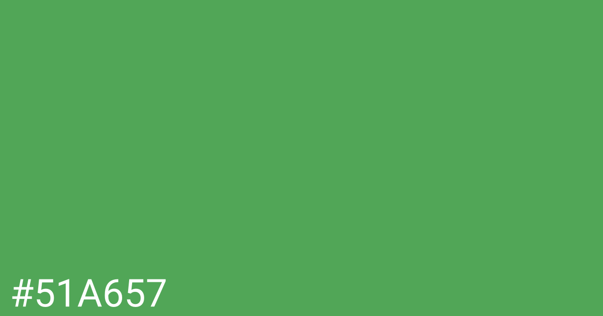 Hex color #51a657 graphic