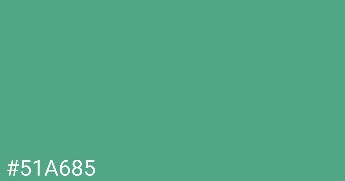 Hex color #51a685 graphic