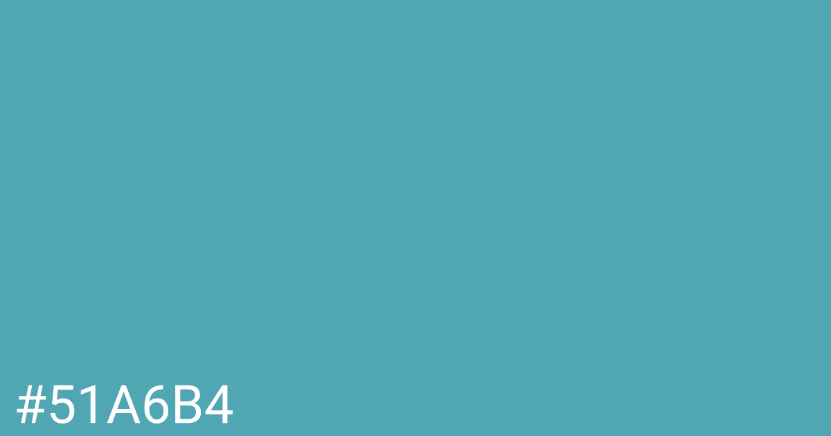 Hex color #51a6b4 graphic