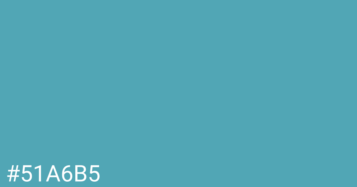 Hex color #51a6b5 graphic