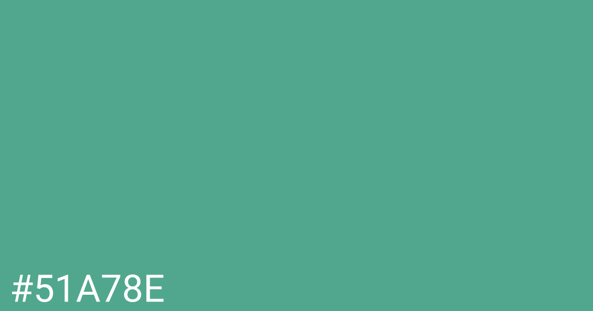 Hex color #51a78e graphic