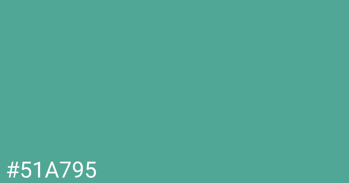 Hex color #51a795 graphic