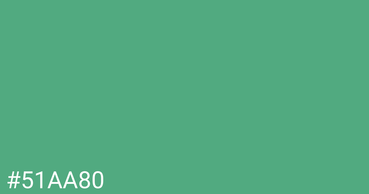 Hex color #51aa80 graphic