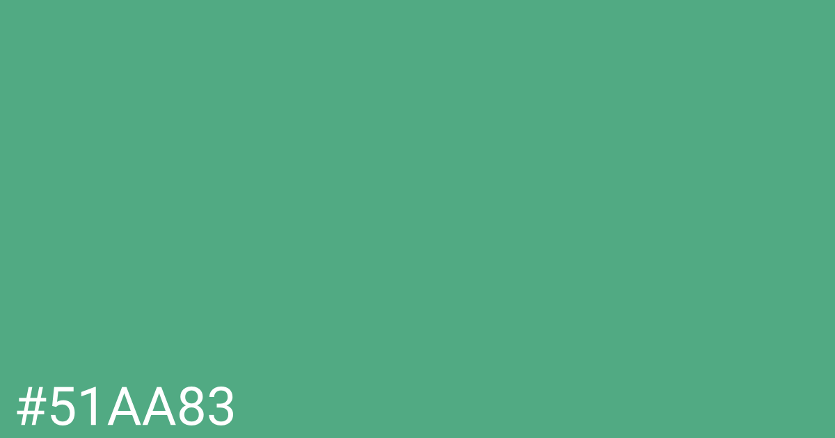 Hex color #51aa83 graphic