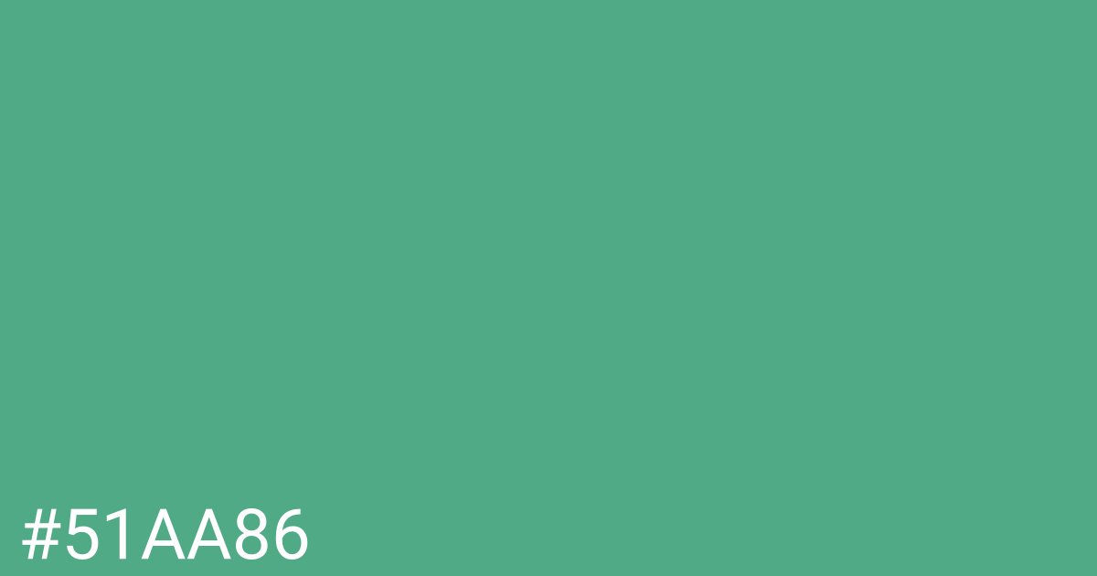 Hex color #51aa86 graphic