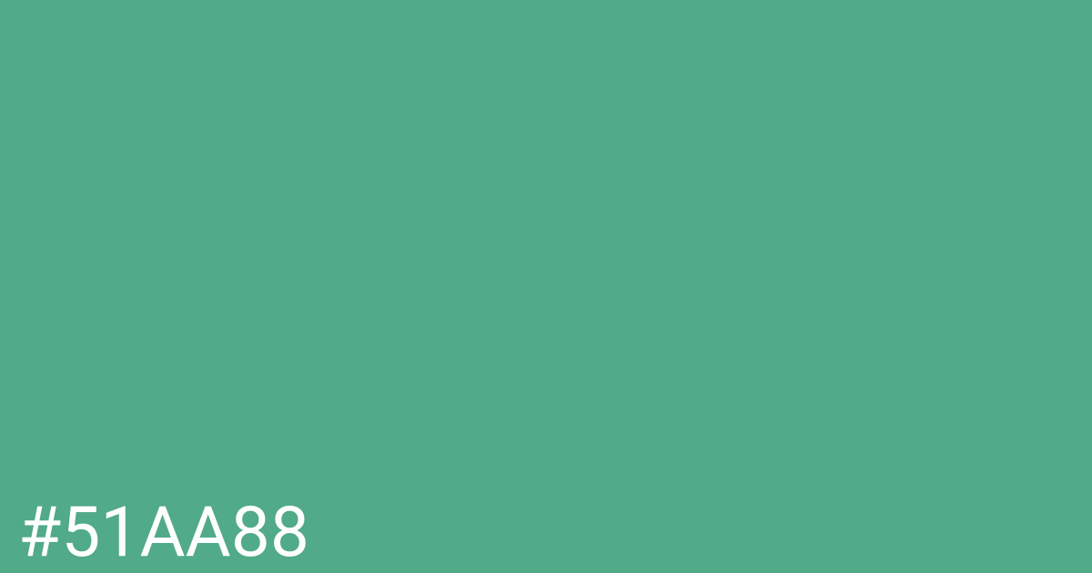 Hex color #51aa88 graphic