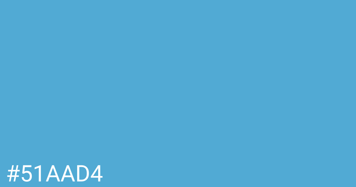 Hex color #51aad4 graphic