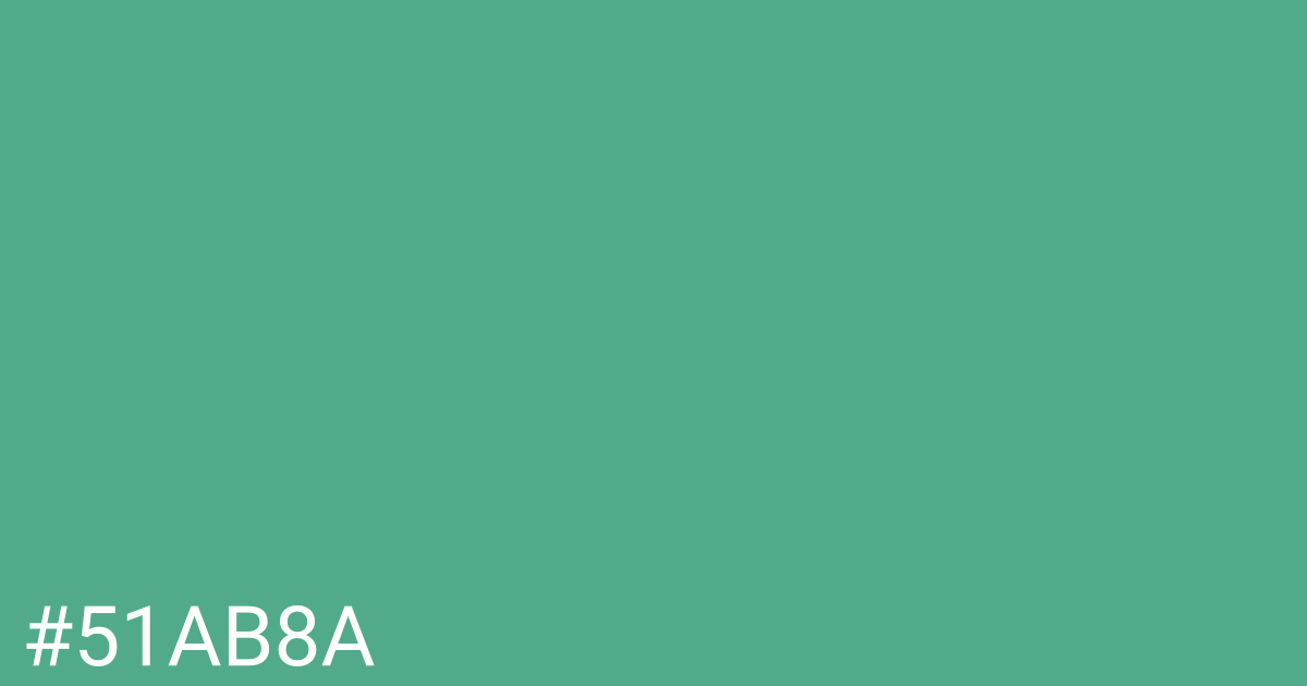 Hex color #51ab8a graphic
