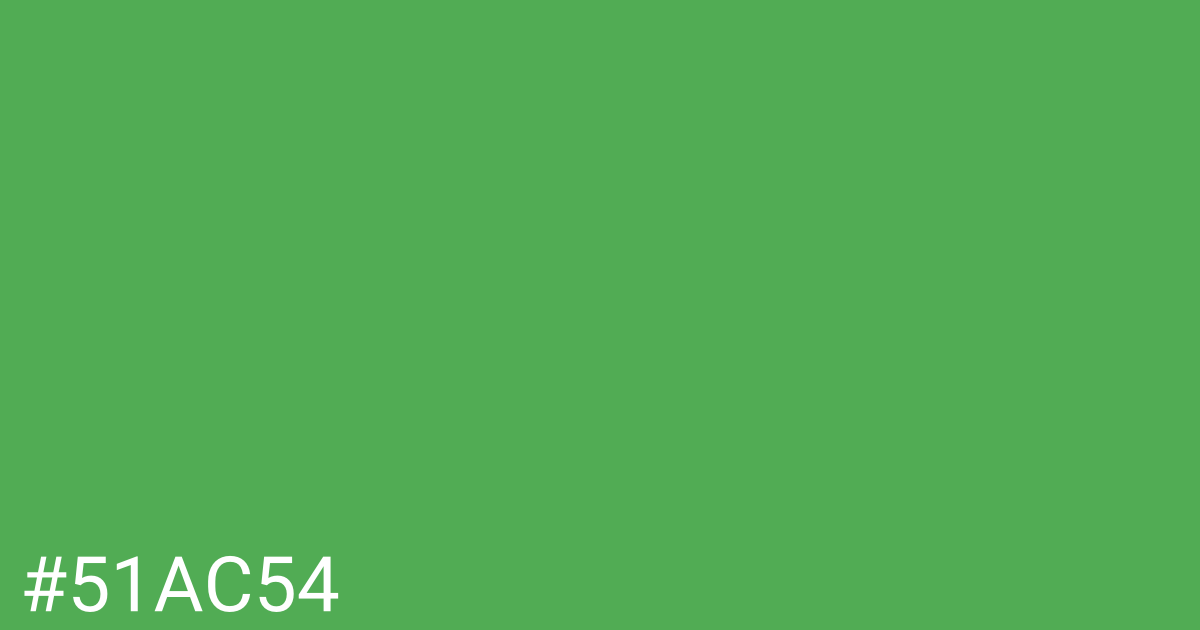 Hex color #51ac54 graphic