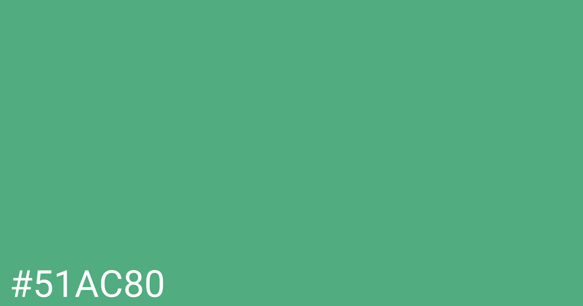 Hex color #51ac80 graphic