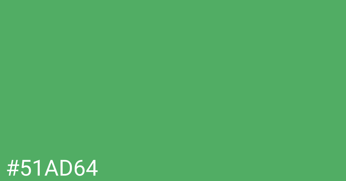 Hex color #51ad64 graphic