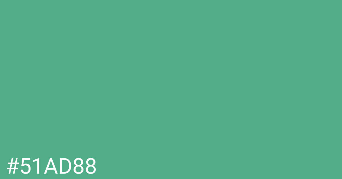 Hex color #51ad88 graphic