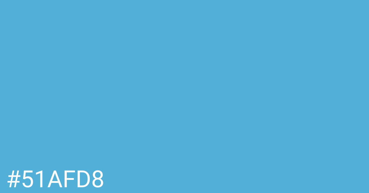 Hex color #51afd8 graphic
