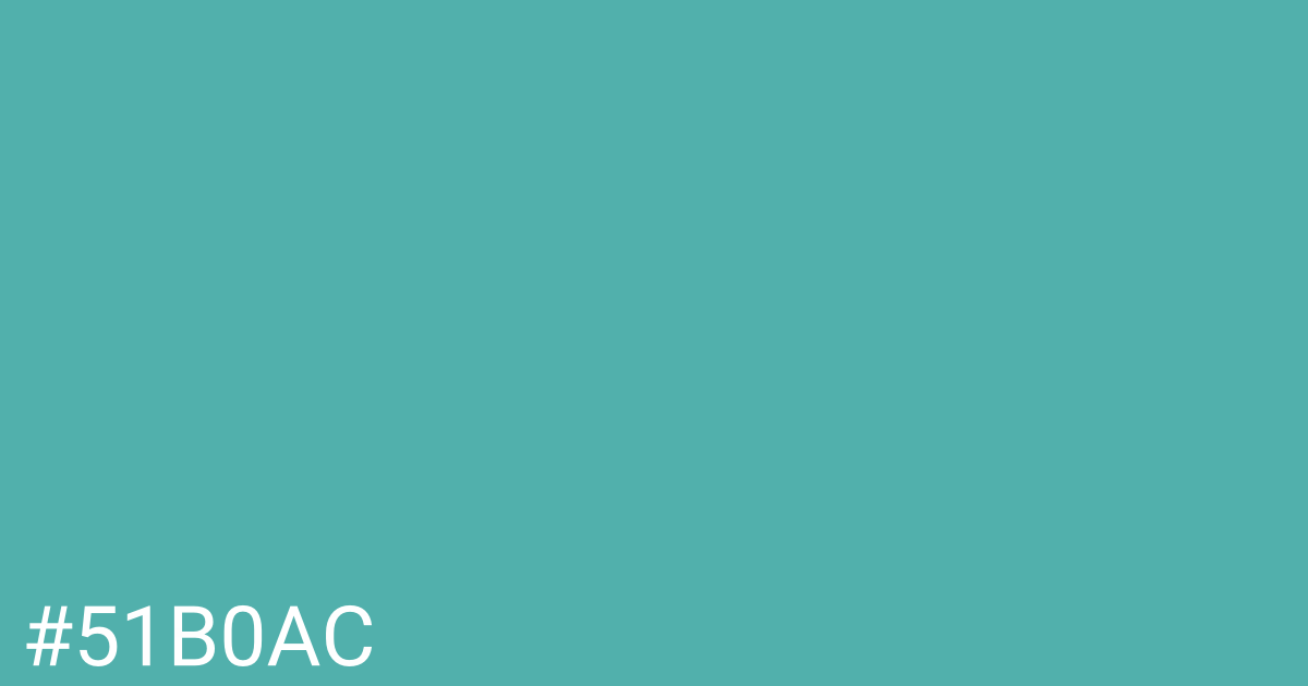 Hex color #51b0ac graphic