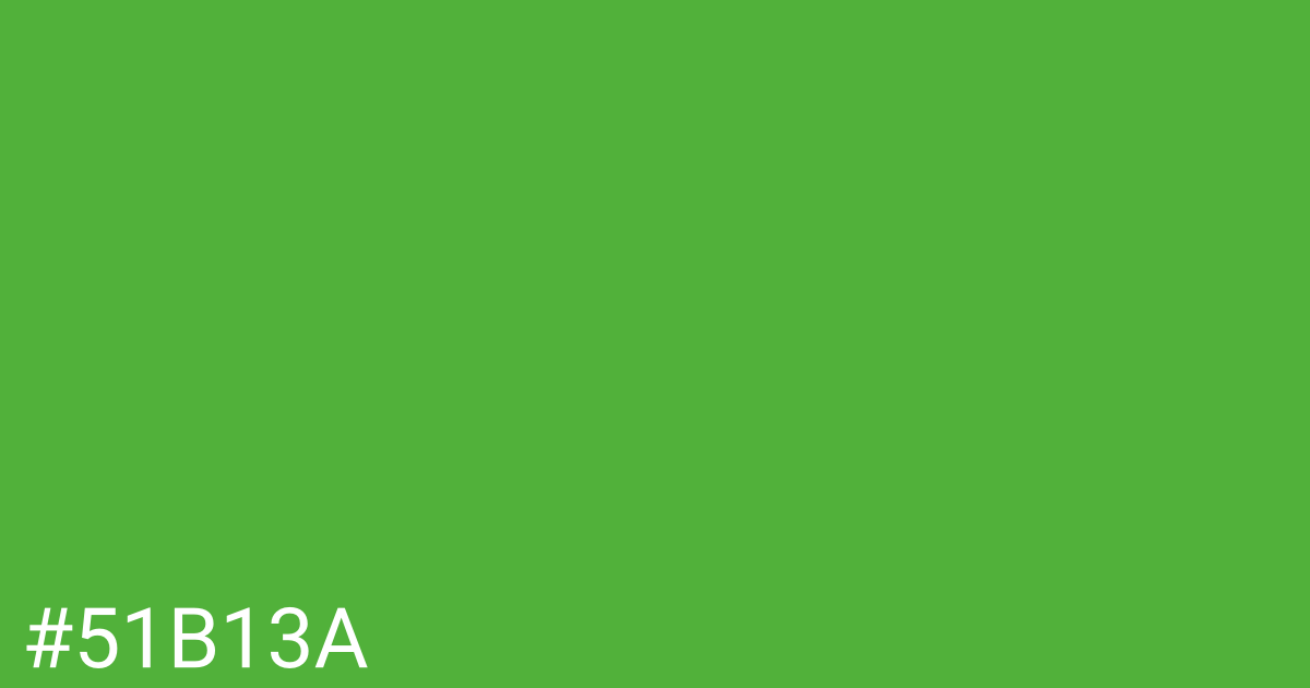 Hex color #51b13a graphic