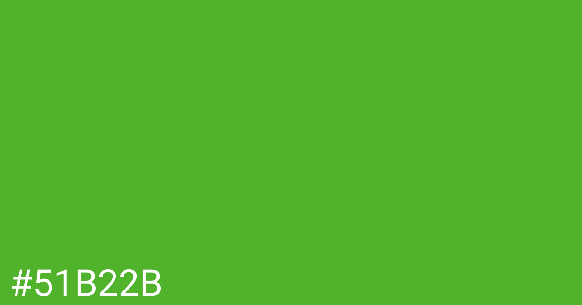 Hex color #51b22b graphic