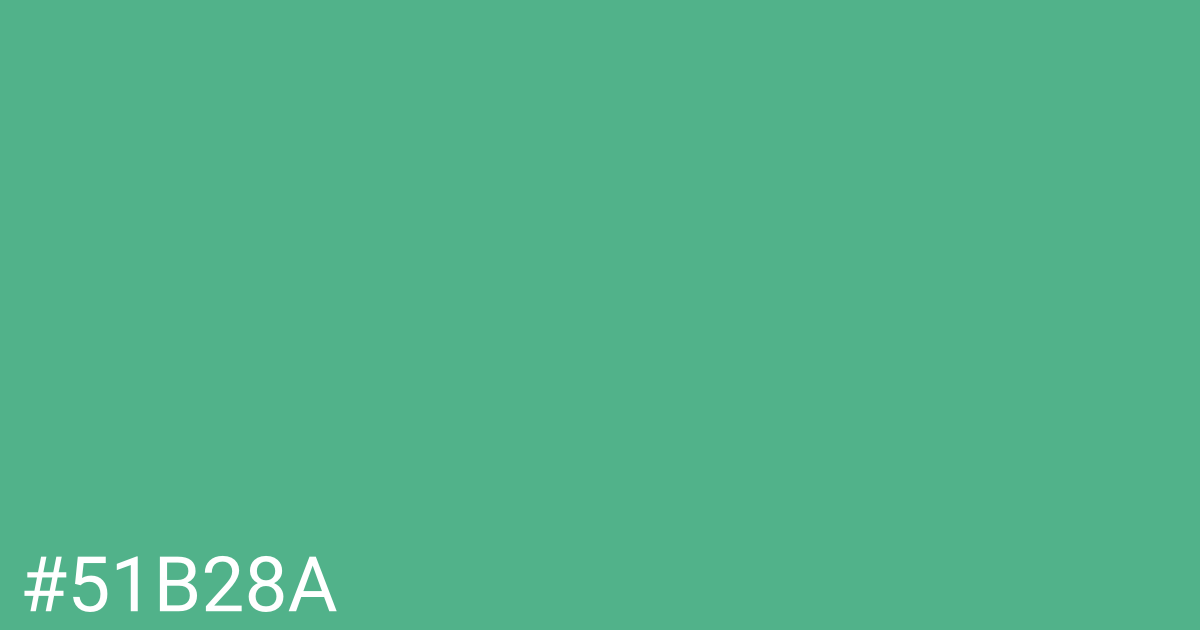 Hex color #51b28a graphic