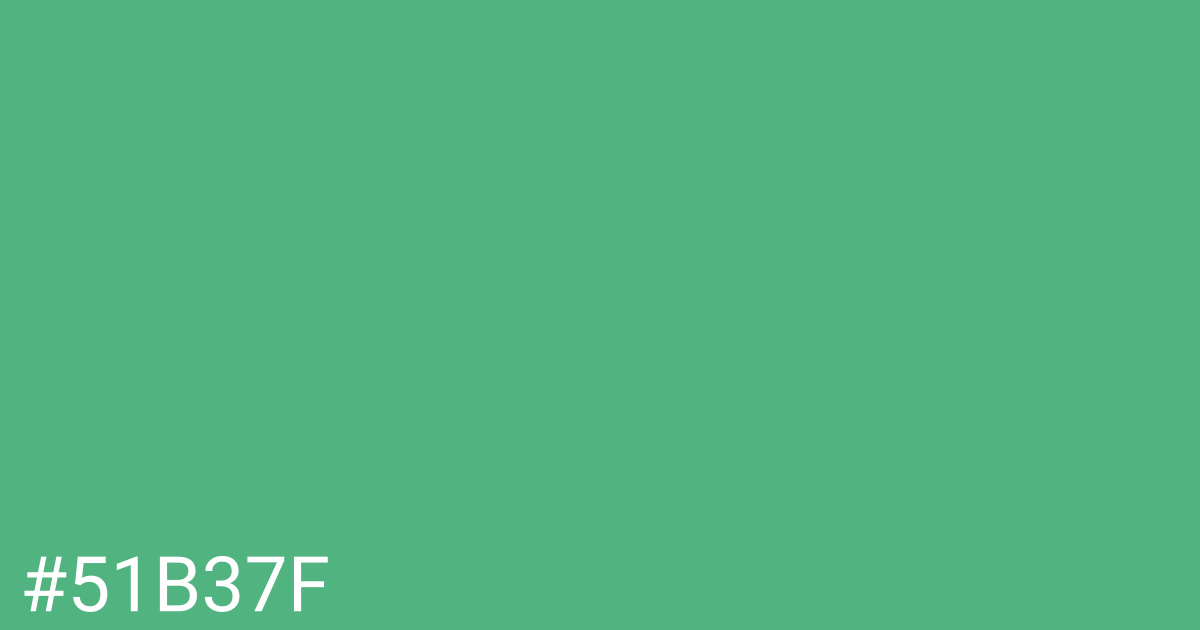 Hex color #51b37f graphic