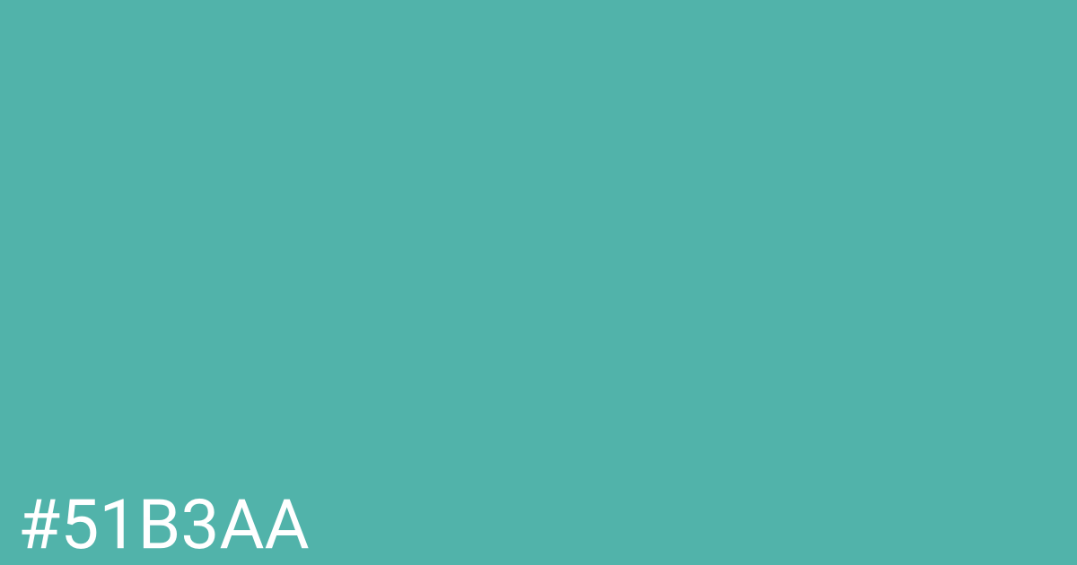 Hex color #51b3aa graphic