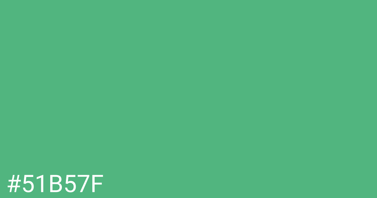 Hex color #51b57f graphic